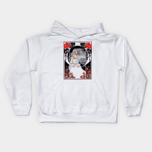 Art Deco Lady (on cream) Kids Hoodie